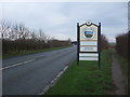 Tourist sign on Scarborough Road (A1039), leaving Filey