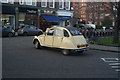 View of a Citroen 2CV driving into Whitehead