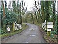 Entrance to houses off Reigate Road