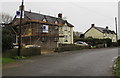 Scaffolding on Court Cottages, Llanfihangel Rogiet