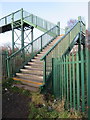 Steps and bridge over the North Wales railway line