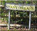 Stanton Lane sign