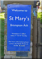 Notice board at St Mary Brampton Ash