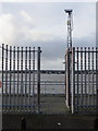 SJ3487 : Gateway from Atlantic Way to the riverside promenade by John S Turner