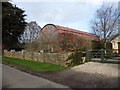 Corrugated iron barn at Rogerston Farm