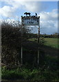 Sign for Happy Lands Farm, near Beeford