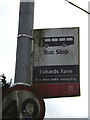 TQ8092 : Lubards Farm Bus Stop sign by Geographer