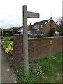 Footpath sign off Hullbridge Road