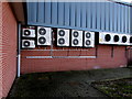 Extractor units on a wall of the Lidl Granville Street supermarket, Newport