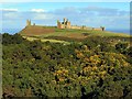 NU2521 : Dunstanburgh Castle from The Heughs by Andrew Curtis