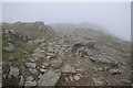 NY3611 : Footpath on the summit of Fairfield by Philip Halling