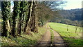 Track and footpath to Haregrove