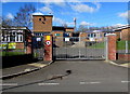 ST3090 : Locked school entrance gates, Brynglas Drive, Newport by Jaggery