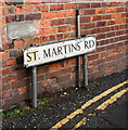 Sign for St. Martins Road, Scarborough