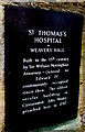 SP0202 : Black plaque on a 15th century building, Thomas Street, Cirencester by Jaggery