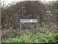 Redrose Lane sign