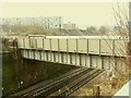 SE3133 : Bridge over the railway, Wesley Place, Leeds by Stephen Craven