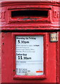 Detail, Victorian postbox on Raleigh Street, Scarborough