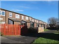 Backs of houses on Rossefield View, Bramley