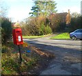 TQ1635 : Junction of drive and the A24 on Durfold Hill by Shazz