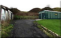 Lockup garages and mounds in the north of Brynmawr