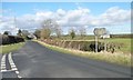 Road junction at a 38 metre spot height