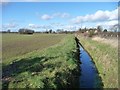 SE3177 : Drain along a field boundary at Norton Cottages by Christine Johnstone