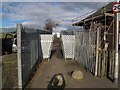 Barriers at an entrance to Bramley Park