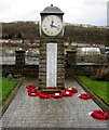 Roll of Honour and poppy wreaths, Tirphil War Memorial