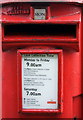 Detail, Elizabeth II postbox on Valley Road, Scarborough