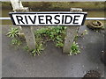 TM2863 : Riverside sign by Geographer