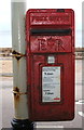 TA0487 : Close up, Elizabeth II postbox near The Spa, Scarborough by JThomas