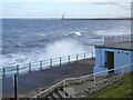 NZ4059 : High tide at Roker by Oliver Dixon