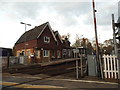 Chilworth level crossing and station buildings