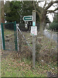 TM3569 : Footpath sign by Geographer