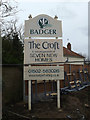 TM3569 : The Croft sign by Geographer