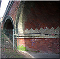 Brickwork on road bridge