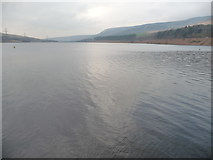SK0698 : Torside Reservoir, full in February by Christine Johnstone