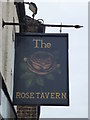 TF4509 : The Rose Tavern (Sign) - Public Houses, Inns and Taverns of Wisbech by Richard Humphrey