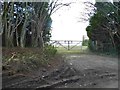 Field entrance on Northcote Lane