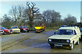 Cherry Orchard Lane brickworks car park and clay train, 1989