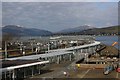 NS2477 : Gourock Train Station viewed from the upper deck of MV Bute at Gourock ferry terminal by Garry Cornes