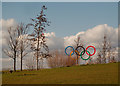 TQ3785 : Olympic Rings, Queen Elizabeth Olympic Park by Jim Osley