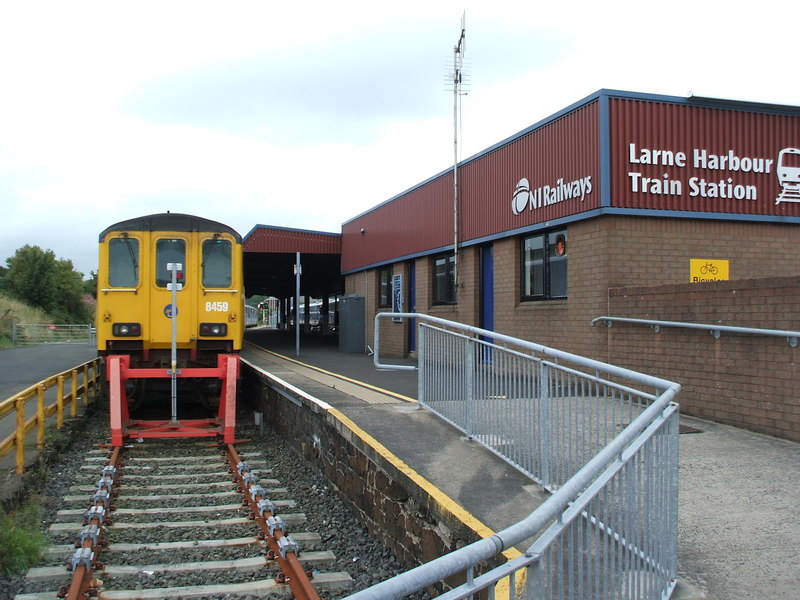 Larne Harbour railway station, County... © Nigel Thompson cc-by-sa/2.0 ...