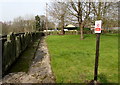 Headstones at the edge of Ruabon Garden of Remembrance