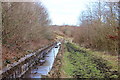 Drain and bridleway above Yard Coal Rise, near Oakdale