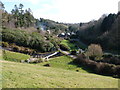 Looking down the valley from the dam at Trenchford reservoir