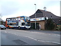 Bus stop outside convenience store, Cherry Hinton