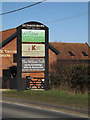 TG2503 : Octagon Barn sign by Geographer