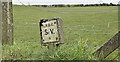 Larne Rural District Council fire hydrant post, Ballynure (March 2016)